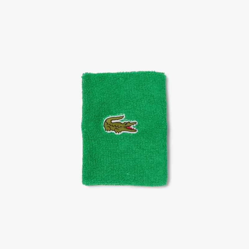 LACOSTE Running Tennis Wristbands Protective Green Cotton Unisex-2