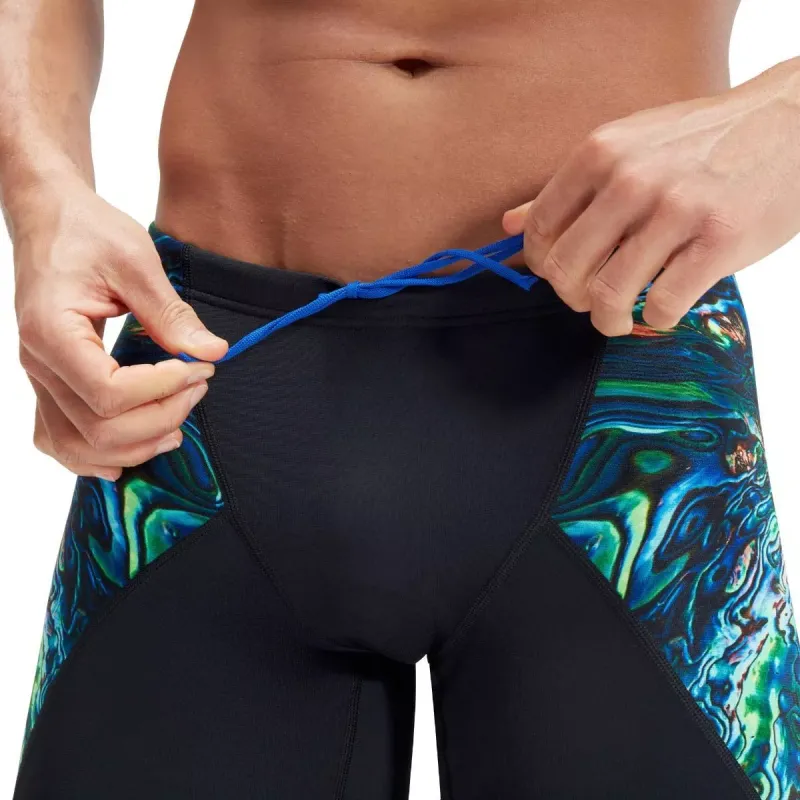 Speedo V Cut 5 Swimming Shorts Men's Black Blue-4