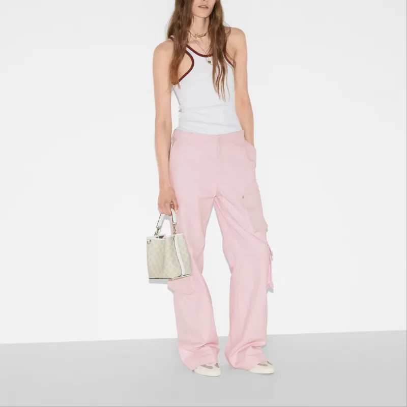GUCCI Embossed Canvas Cargo Pants-2