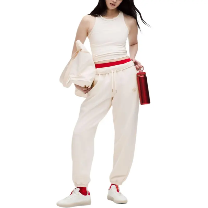 Lululemon Chinese New Year Scuba Knitted Sports Pants Women's Light Ivory-1