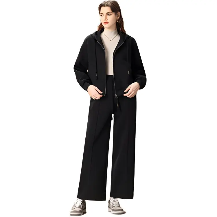 FENHONGMALI Casual Suit Women's Black-3
