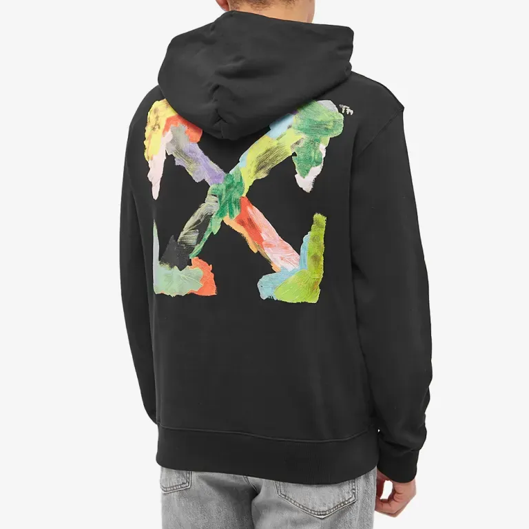 OFF WHITE Brush Arrows Slim Skate Hoodie-1