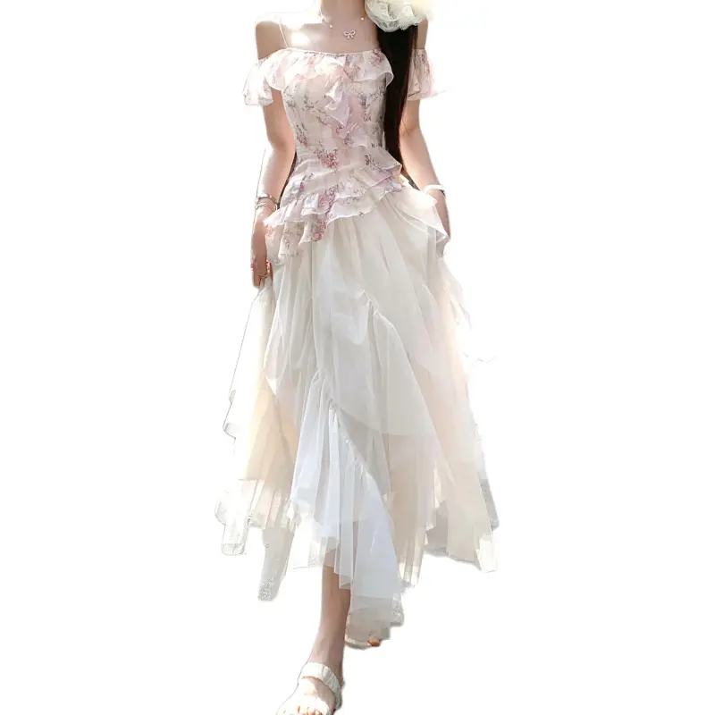 Flowers In Water Skirt Set Women's-3