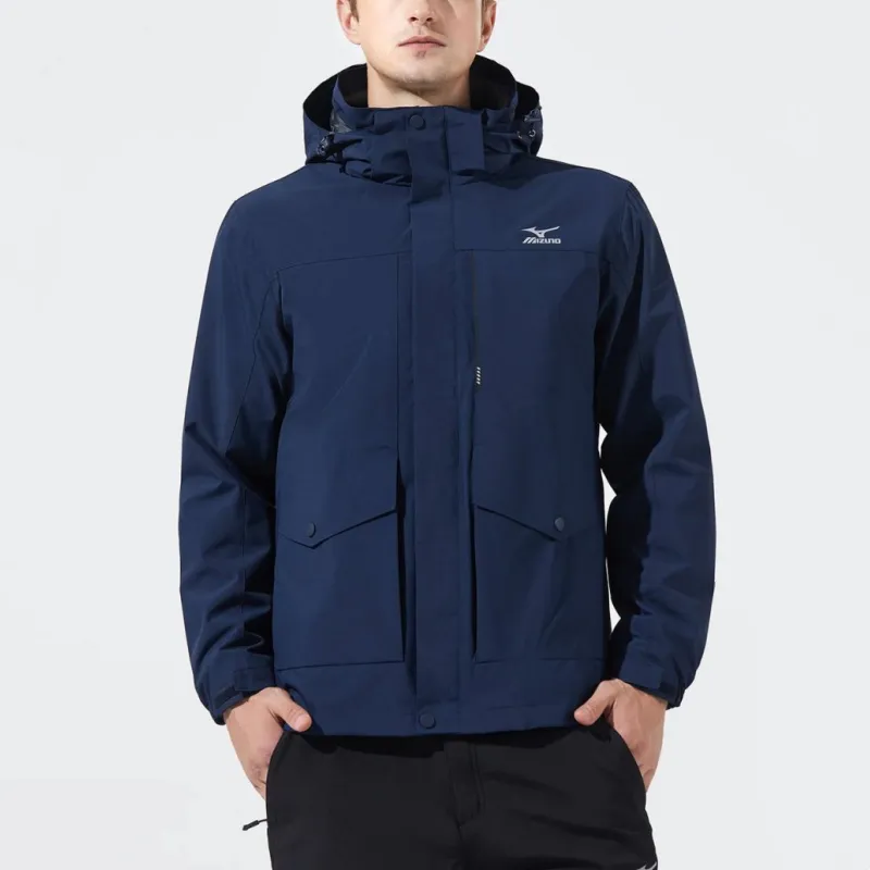 Mizuno Waterproof, Windproof, Breathable, Thermal, Water Repellent, Cold Resistant, Rainproof Windbreaker Jacket Men's-5