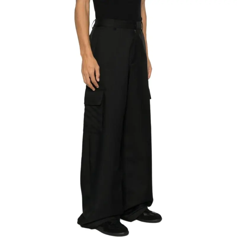 OFF WHITE Wide leg Cargo Trousers-3