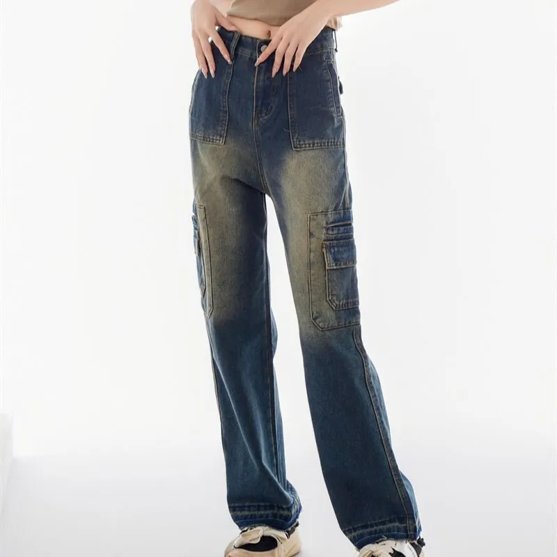 YuChaJia Jeans Women's Blue-5