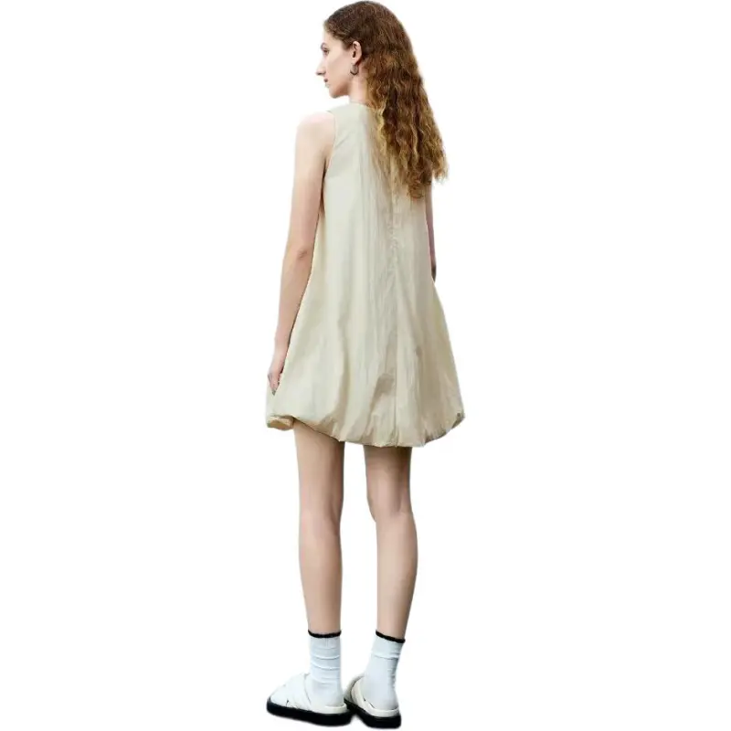 URBAN REVIVO Sleeveless Dress Women's Ecru-1