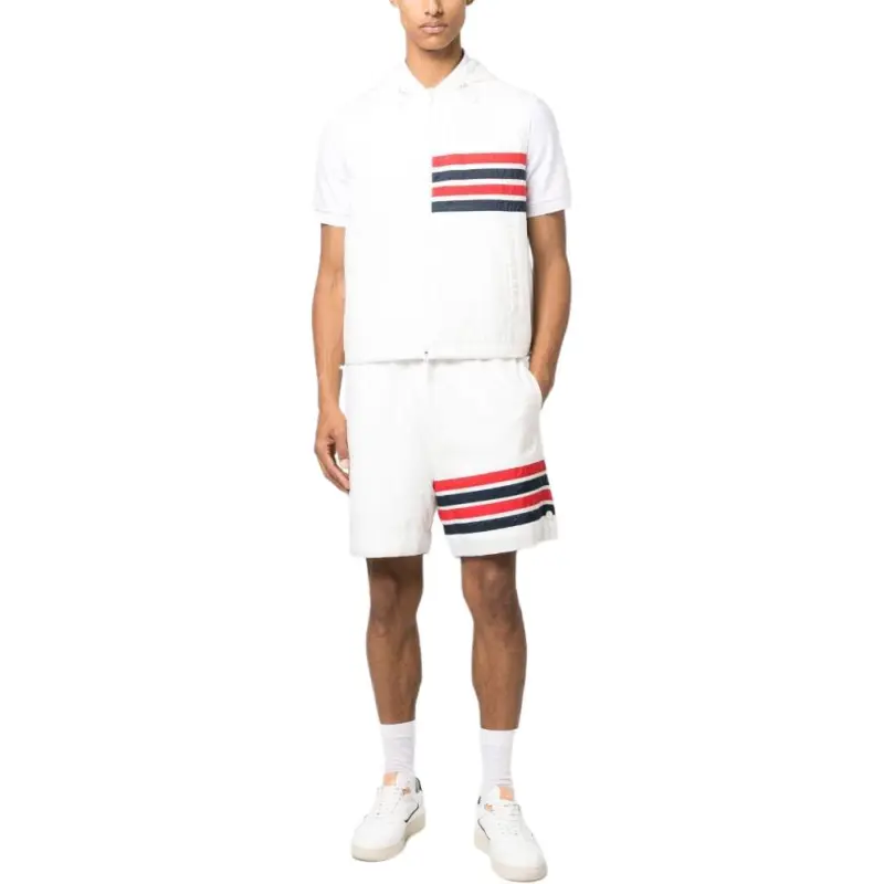 THOM BROWNE 4 Bar Stripe Ripstop Shorts-1