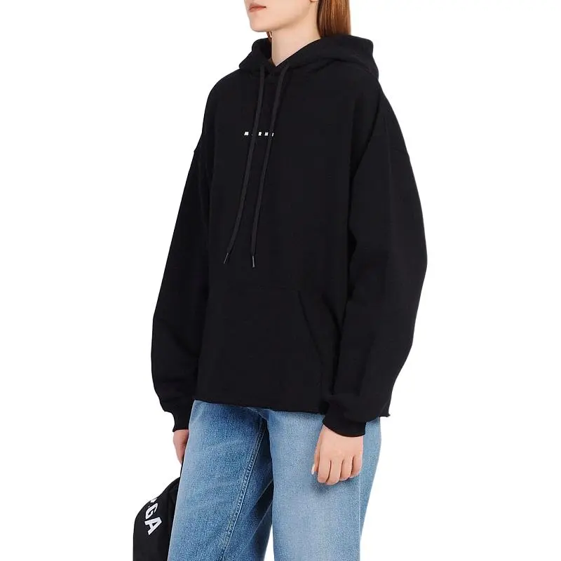 MARNI Logo print Cotton Hoodie-3