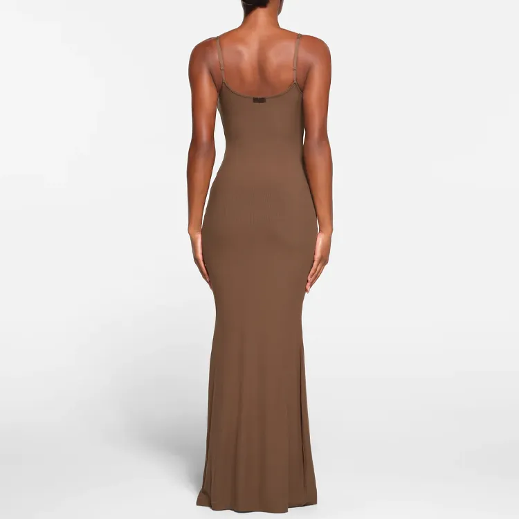 SKIMS Slip Dress Women's OXIDE/Khaki-3