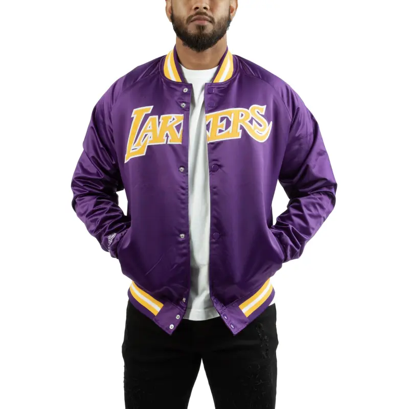 Mitchell & Ness Nba Lakers '' Lightweight Satin Jacket-2