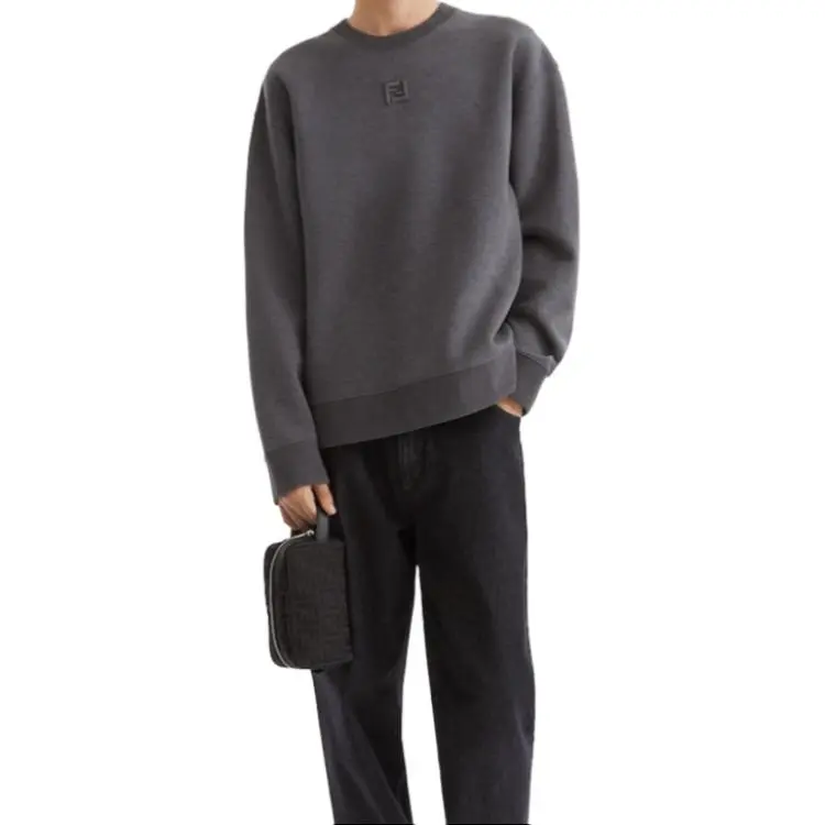 FENDI Ff Embroidered Crewneck Sweatshirt-2