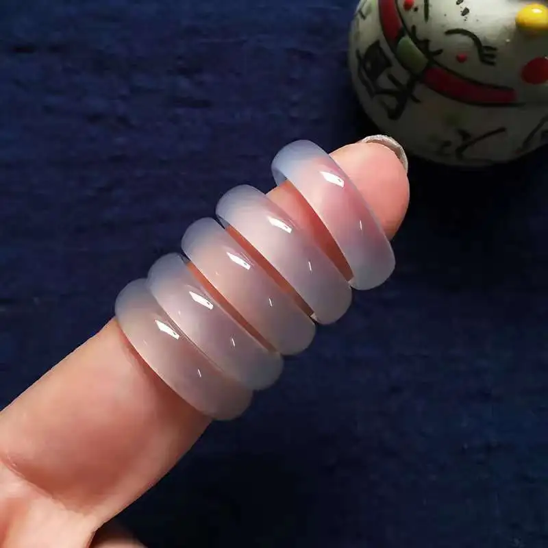 Gifts Chalcedony Jade Rings Unisex-3