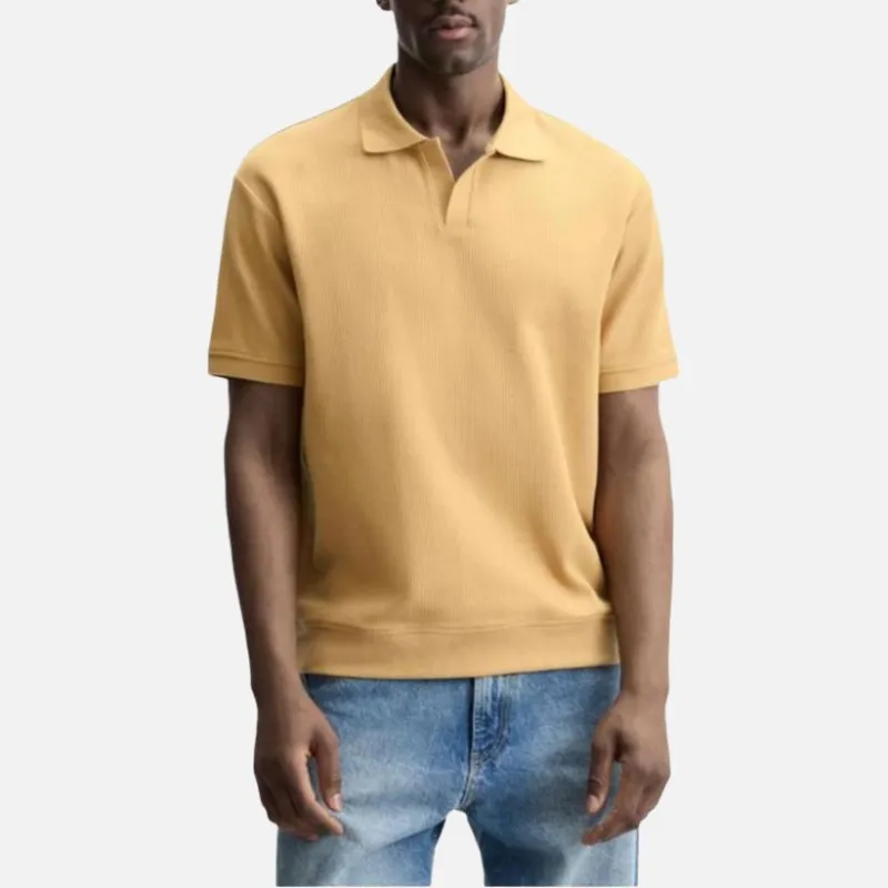 ZARA Polo Shirts Men Mustard-4
