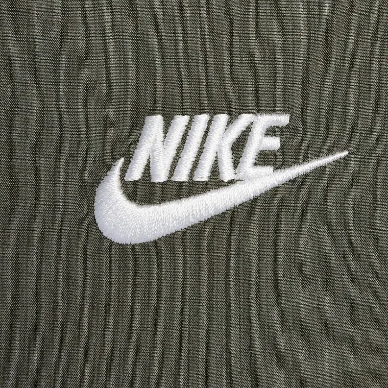 Nike Club Shirt Men's Medium Olive Green White-3