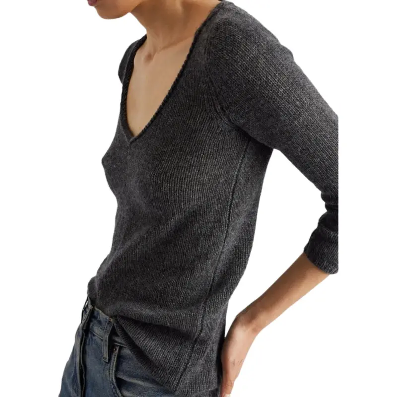 PRADA SS25 Cashmere Sweater Women's Gray-4