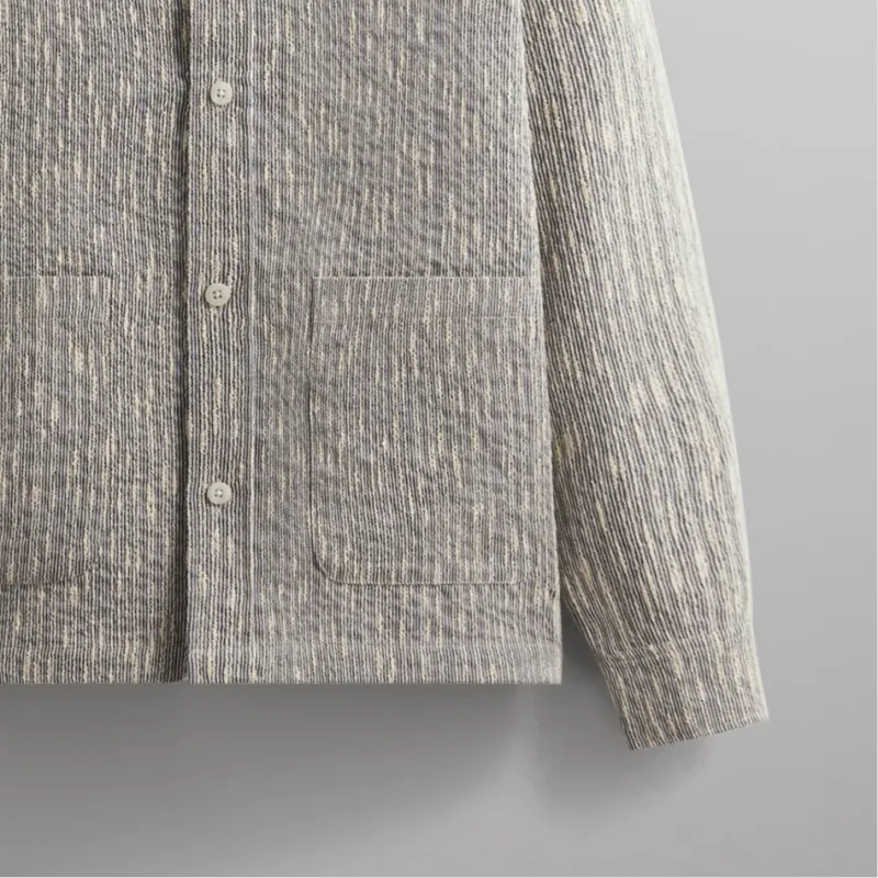 KITH Slub Boucle Boxy Collared Overshirt-3