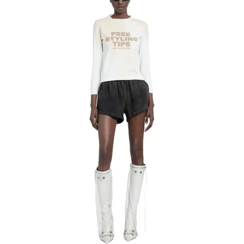 Balenciaga Dirty Vintage Effect Long Sleeved T Shirt-2