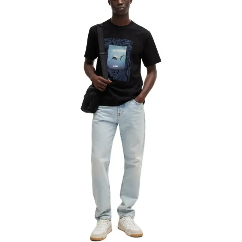 HUGO BOSS T Shirts Men Black-3