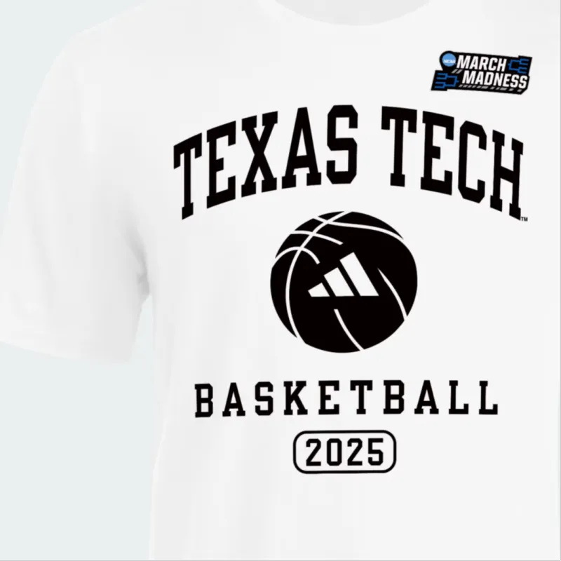 Adidas Free Shipping With AdiClub Texas Tech March Madness Basketball Shirt-2