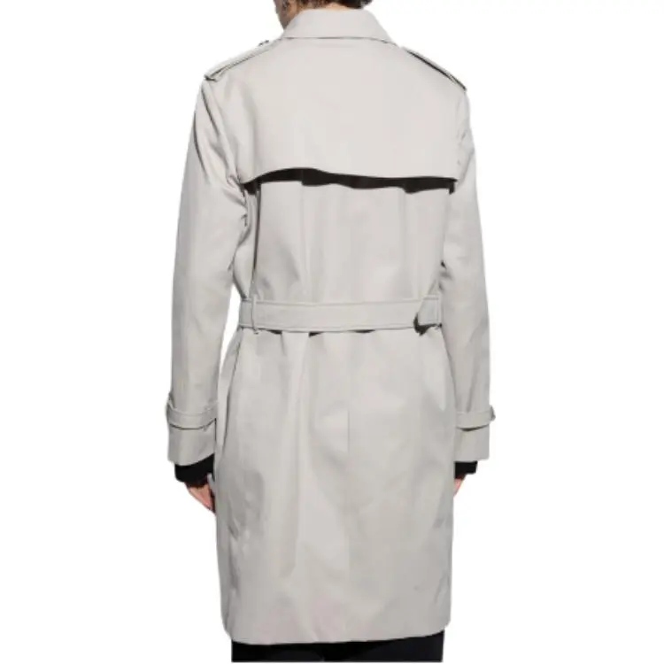 Burberry Double Breasted Straight Hem Trench Coat-3