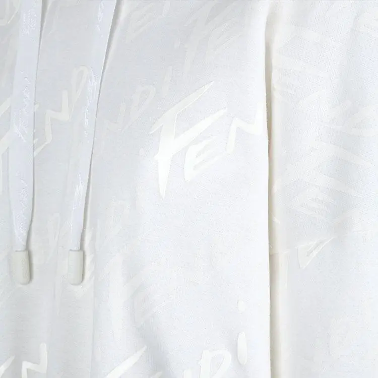 FENDI Logo Print Drawstring Hoodie-2