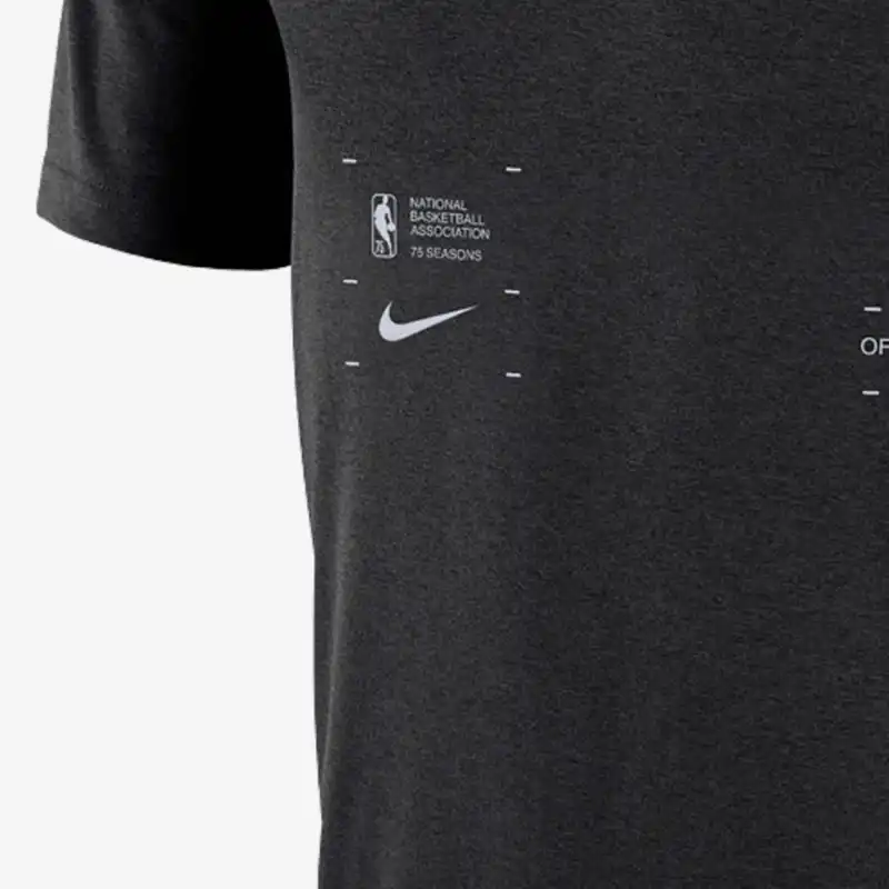 Nike NBA Los Angeles Lakers Courtside Logo Print Crewneck T-shirt Black-3