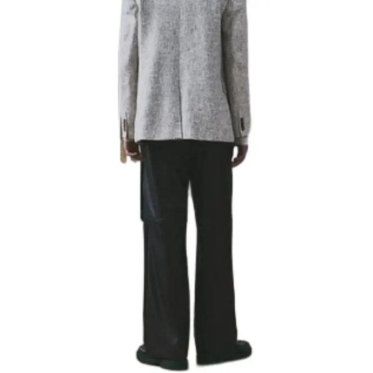 H&M Leather Pants Men Black-2