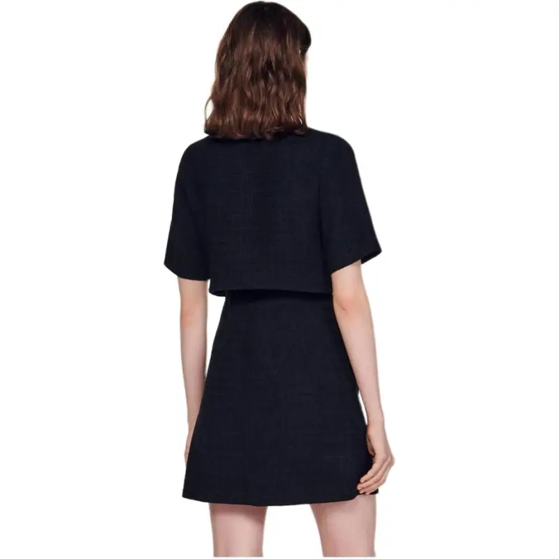 Sandro Layered Tweed Minidress-1