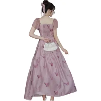 ONNFB Short Sleeved Dress Women's Dancing Butterfly