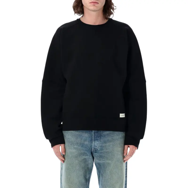 SAINT LAURENT Logo Patch Crewneck Sweatshirt-2