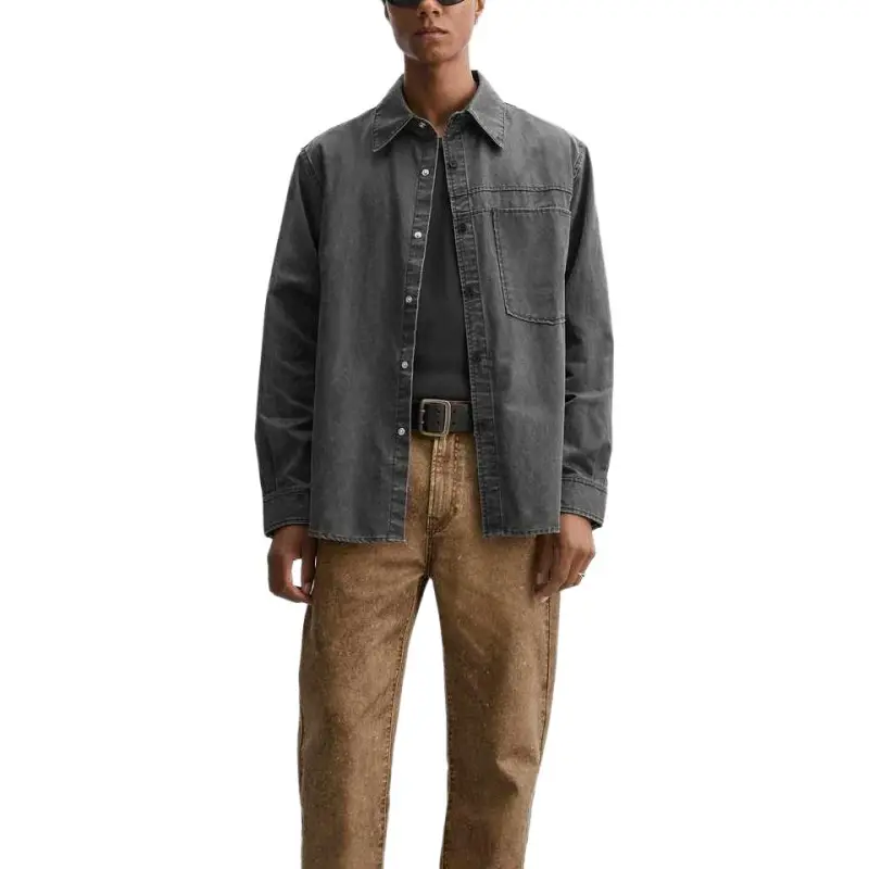 ZARA Denim Jacket Men's Dark Gray-4
