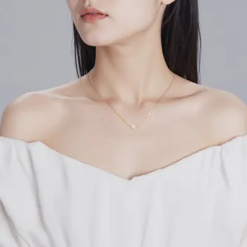 Cartier 2010s 18K Yellow Gold Xs D'Amour Diamond Necklace