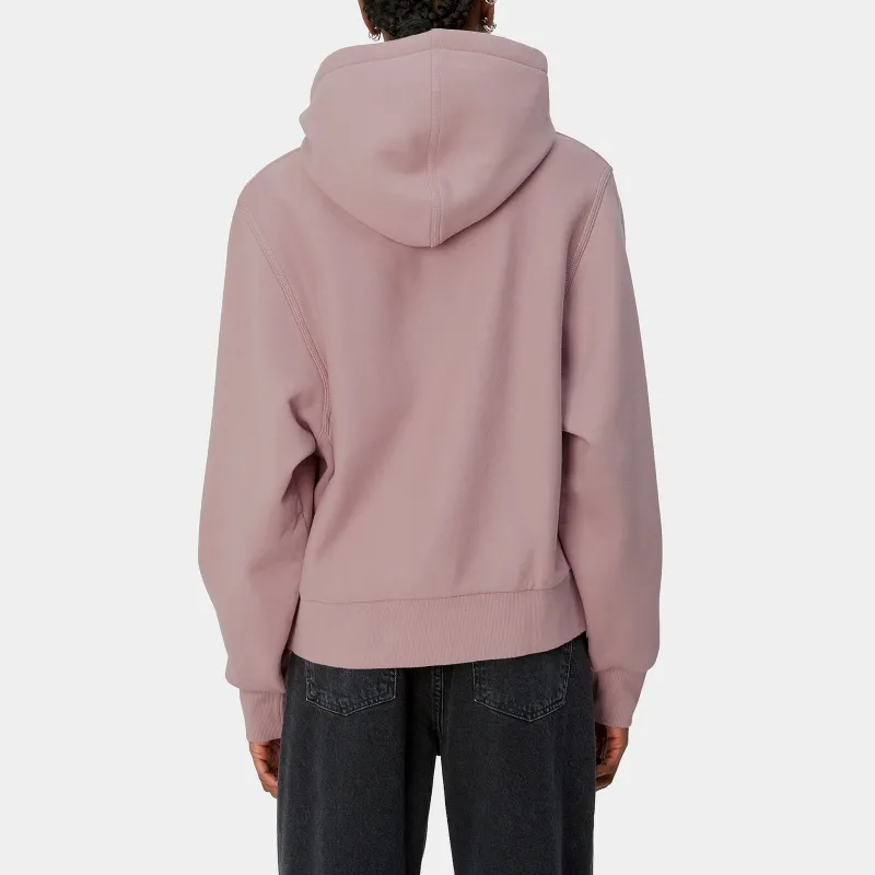 Carhartt WIP SS24 W' Hooded American Script Swea Sweatshirt Women's Pink-3