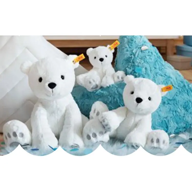 Steiff Animal Steiff Lasse Polar Bear, Toy, White 62643 Dolls Plush Doll 28cm/35cm/18cm Height-2