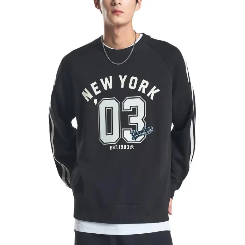 MLB New York Yankees Varsity Sportive Sweatshirt Unisex Black-3