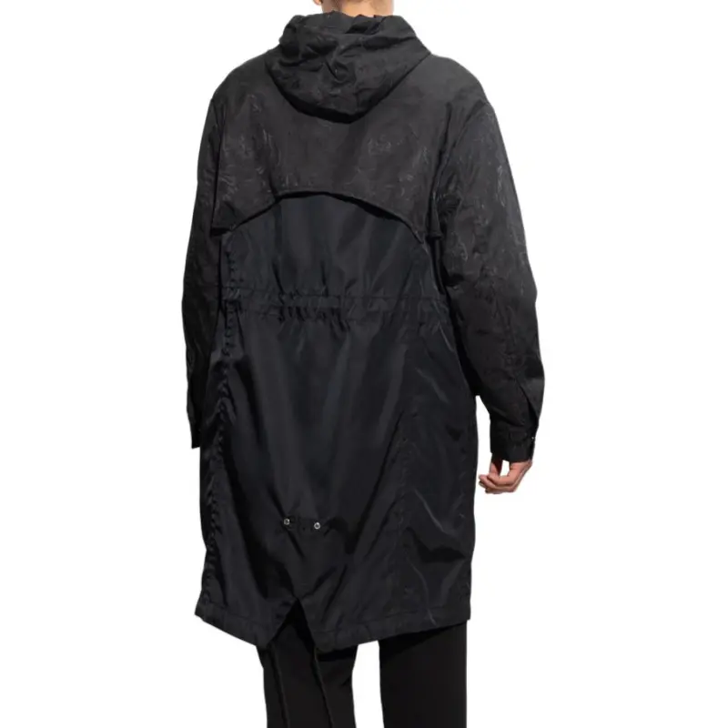 VERSACE Barocco Silhouette Jacquard Parka Coat-2