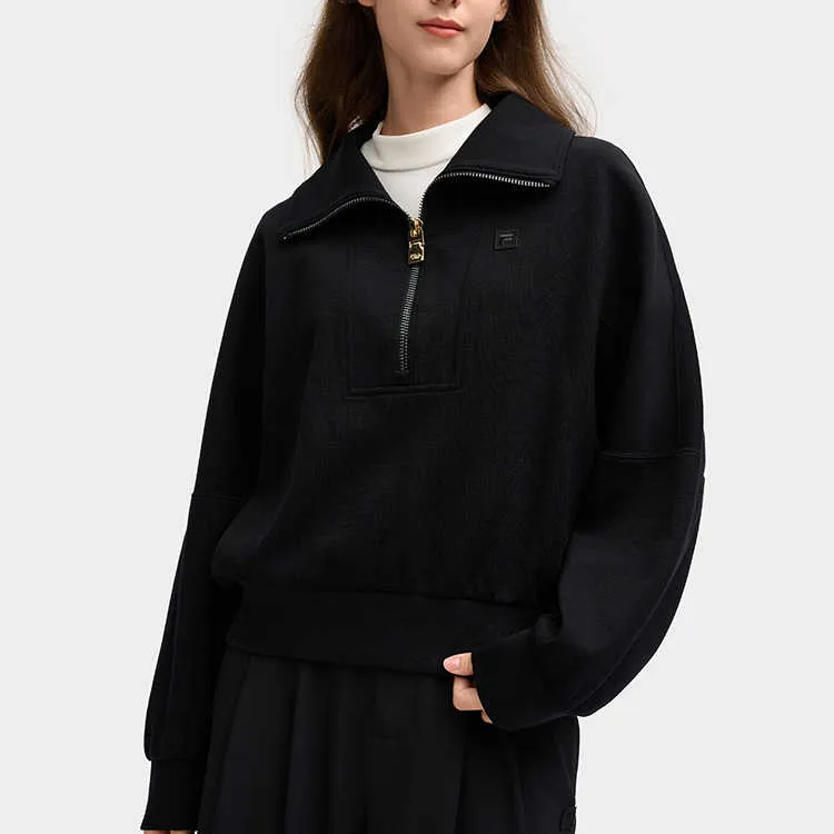 FILA FILA MILANO Italian Luxury Sports Collection Sweatshirt Women's Jet Black-2
