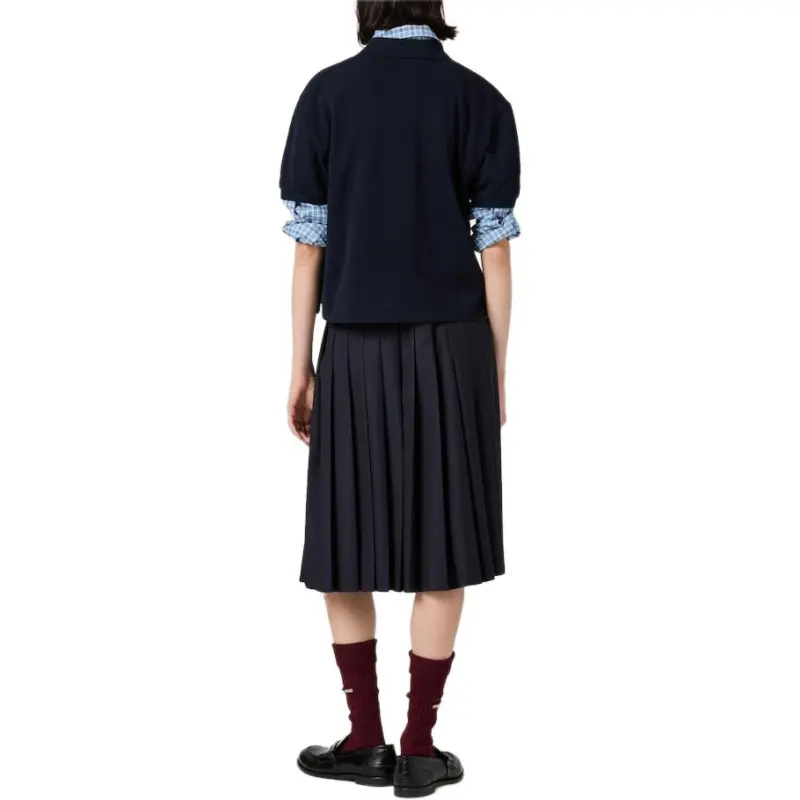 MIU MIU SS25 Casual Long Skirt Women's Marine Blue-2