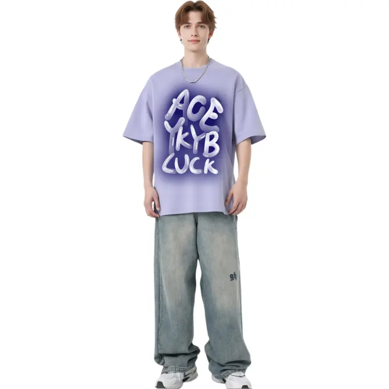 YK&YB T Shirts Unisex Lavender Purple-5