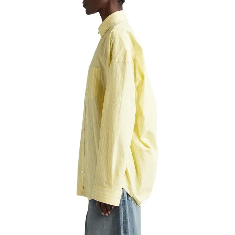 Balenciaga Cocoon Shirt 'Light Yellow/White'-5