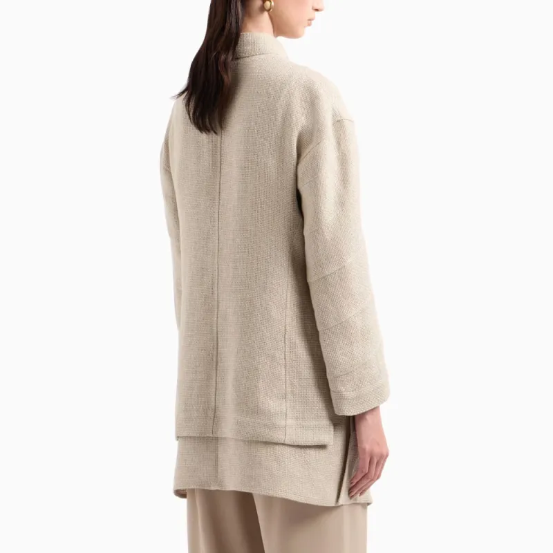 GIORGIO ARMANI Single breasted Jacket In Linen Gauze-2