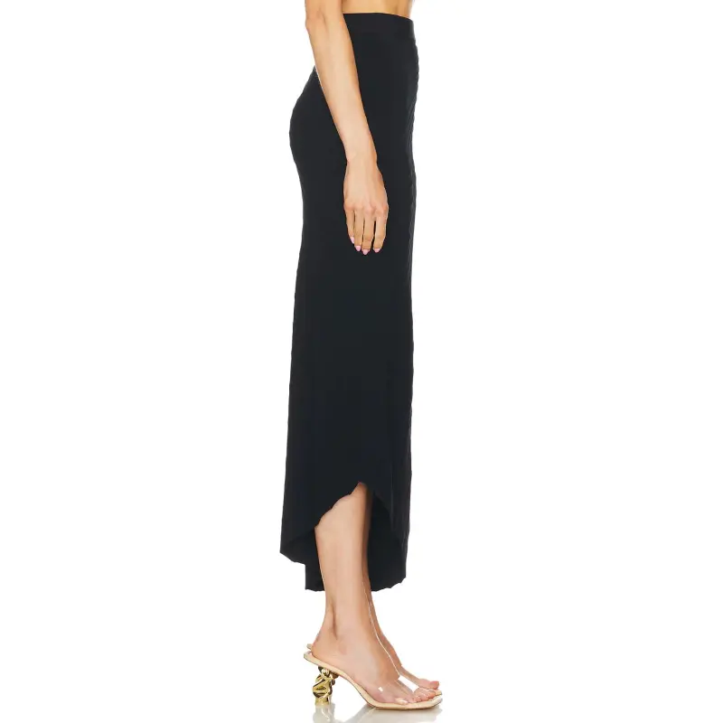 CULT GAIA Plissé Asymmetric Midi Skirt-3