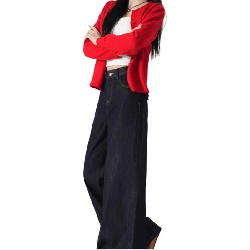 YINLEI Jeans Women's Blue-4