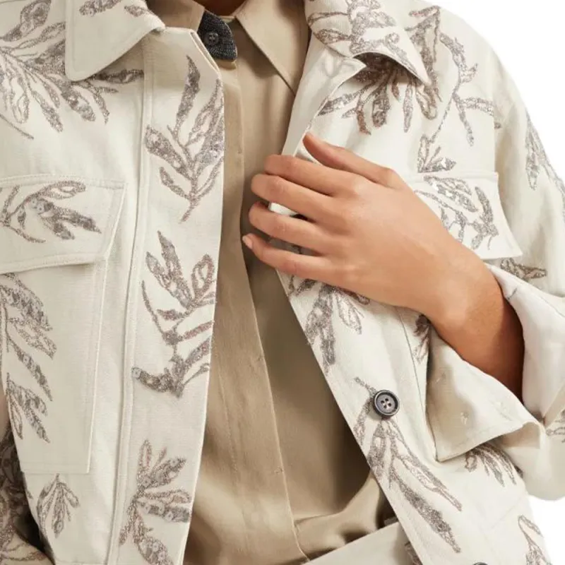 Brunello Cucinelli Flora Embroidered Jacket-5