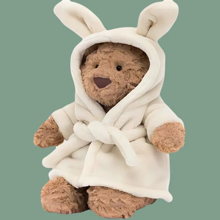 JELLYCAT Bartholomew Bear Bathrobe Plush Toy-1