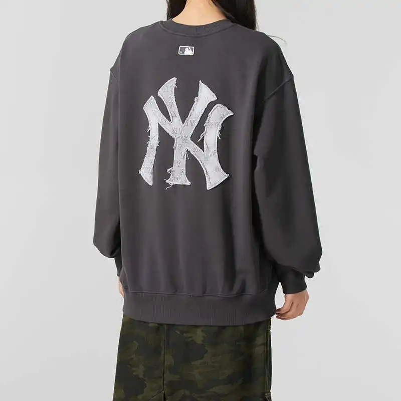 MLB New York Yankees Sweatshirt Unisex Charcoal Gray-3