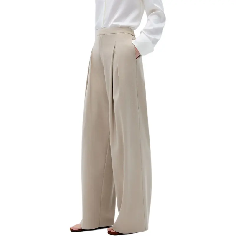 NAWEI Casual Pants Women's Light Beige Camel-3