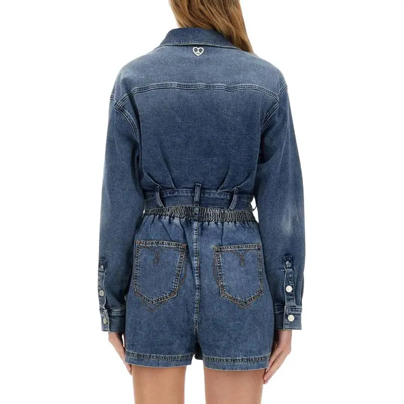 MOSCHINO Denim Jacket Women's Blue-1