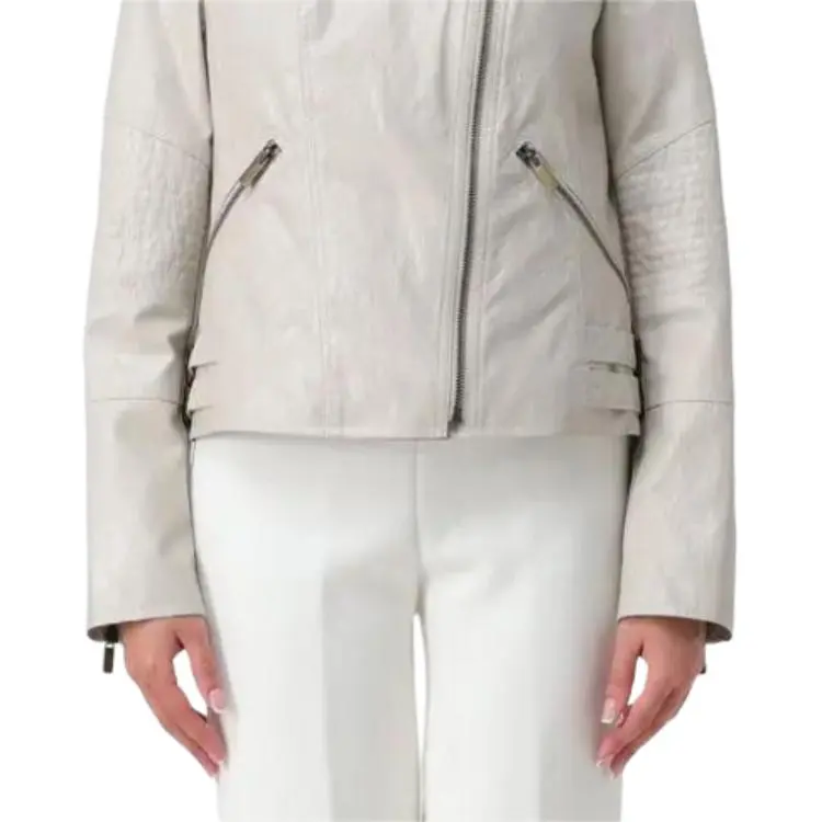 Twinset Zipped Faux Leather Biker Jacket-6